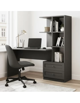 Mantra Megapap melamine office desk in anthracite color 150x60x152cm..