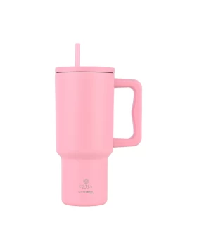 Θερμός Straw Tumbler XL Save The Aegean Blossom Rose 900ml