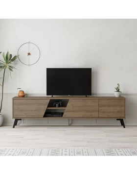 Fiona Megapap melamine TV furniture in light walnut color 180x35,6x48cm.