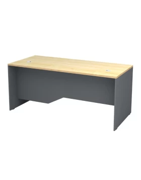 Venturo Megapap melamine working desk in anthracite - oak color 180x80x75cm.