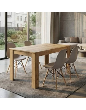 Dining room set 5pcs Darlen - Nova Megapap sapphire oak color - cappuccino 125x72x74cm.