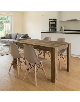 Dining room set 5pcs Darlen - Nova Megapap walnut color - cappuccino 125x72x74cm.