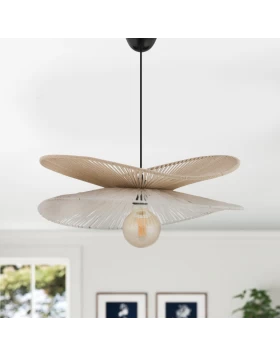 Dafodil Megapap E27 jute ceiling lamp in beige - white color Ø48x55cm.
