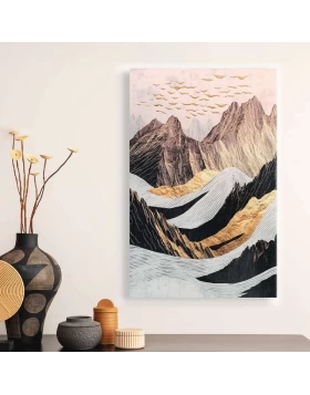 Πίνακας σε καμβά Abstract Mountain Megapap ψηφιακής εκτύπωσης 70x100x3εκ.