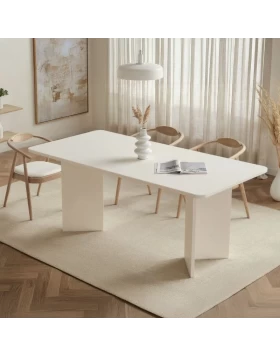 Τραπέζι Linza Megapap χρώμα λευκό 180x90x75εκ.