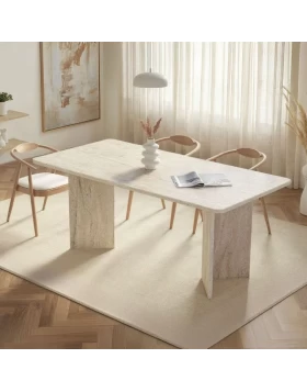 Τραπέζι Linza Megapap χρώμα travertine 180x90x75εκ.