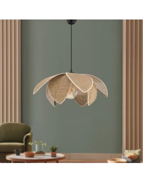 Magnolia Megapap E27 PVC fabric ceiling lamp in beige color Ø40x55cm.
