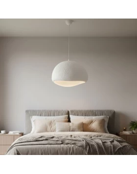Φωτιστικό οροφής Loval Megapap E27 fiberglass μονόφωτο χρώμα λευκό 50x44x120εκ.