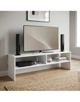 Έπιπλο τηλεόρασης Beirut Megapap χρώμα λευκό 150x30x40εκ.