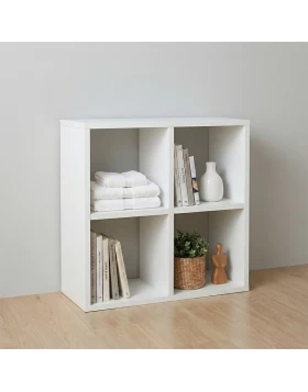 Βιβλιοθήκη Cube Megapap χρώμα λευκό 60x20x60εκ.
