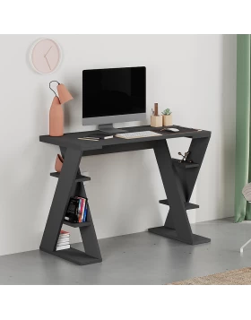 Γραφείο εργασίας Papillon Megapap χρώμα ανθρακί 106x50x75εκ