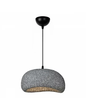 Riven Megapap E27 polyester ceiling lamp in grey color Ø35x80cm.
