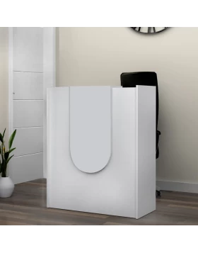 Mezzo Megapap melamine reception desk in white color 90x40x110cm.