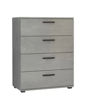 Velika Megapap melamine dresser in concrete grey color 73x44x96cm.