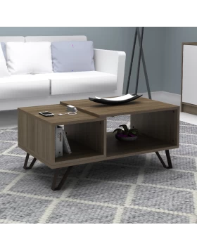 Don Megapap melamine coffee table in walnut color 90x55x44cm.