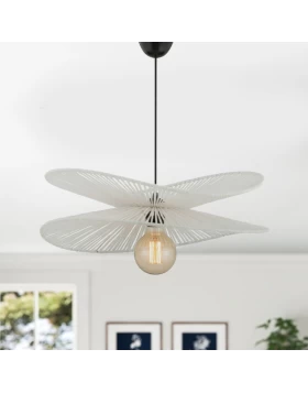 Dafodil Megapap E27 rope ceiling lamp in white color Ø48x55cm.