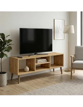 Έπιπλο τηλεόρασης Loren Megapap χρώμα sapphire oak 120x30x40εκ.