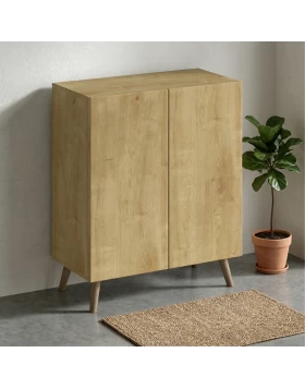 Luce Megapap melamine shoe cabinet in sapphire oak color 70x35x85cm