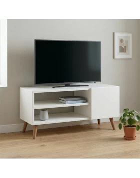 Parma Megapap melamine tv furniture in white color 90x30x40cm.