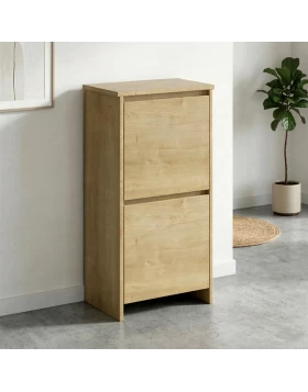 Port Megapap melamine shoe cabinet in sapphire oak color 48x31x92cm