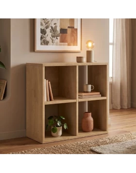 Βιβλιοθήκη Cube Megapap χρώμα sapphire oak 60x30x60εκ.