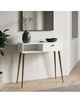 Napoli Megapap melamine sideboard in white color 90x29x88cm.