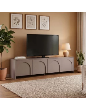 Έπιπλο τηλεόρασης Aurelia Megapap χρώμα μόκα 180x32x45εκ.