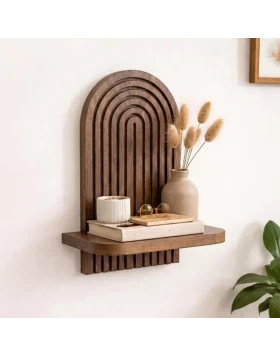 Artwill Megapap MDF wall shelf in wenge 26x13x35cm.