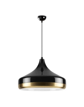 Vasli Megapap E27 metallic ceiling lamp in black color Ø36x42/122cm.