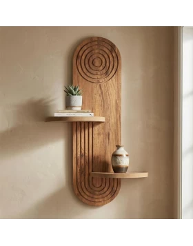 Artwill Megapap MDF wall shelf in oak 46x13x70cm.