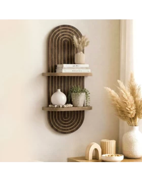 Artwill Megapap MDF wall shelf in wenge 26x13x70cm.