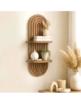 Artwill Megapap MDF wall shelf in oak 26x13x70cm.