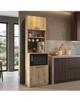 Tuco 1 Megapap melamine kitchen furniture in sapphire oak color 53.8x40x180cm.