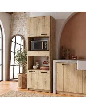 Alvento Megapap melamine multipurpose cabinet in sapphire oak color 60x42x180cm.