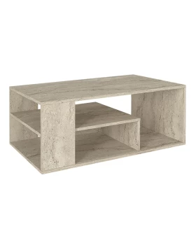 Τραπεζάκι σαλονιού Abdera Megapap χρώμα travertine 110x60x42εκ.