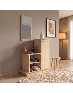 Cute Megapap melamine entrance furniture in oak color 90x35x95cm.