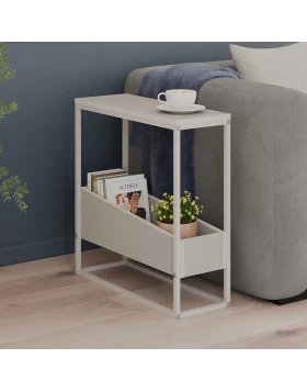 Lido Megapap melamine side table in sandstone color 60x22x62cm.