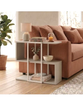 Homia Megapap melamine side table in sandstone color 56x25x56.5cm.