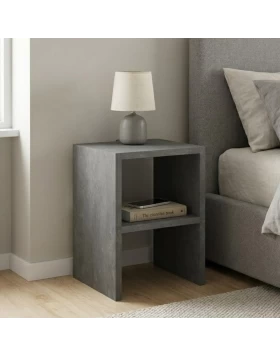Smile Megapap melamine nightstand - side table in concrete grey color 30x30x40cm.