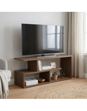 Forever Megapap melamine tv stand in walnut color 100x30x40cm.