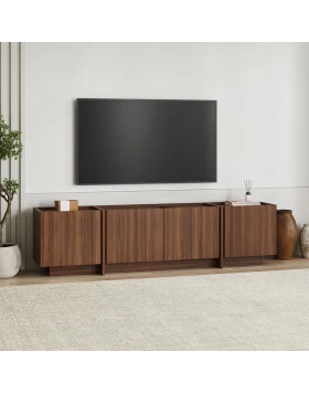 Έπιπλο τηλεόρασης Lowen Megapap χρώμα καρυδί milano 180x35x46,2εκ.