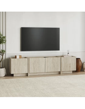 Έπιπλο τηλεόρασης Lowen Megapap χρώμα travertine 180x35x46,2εκ.