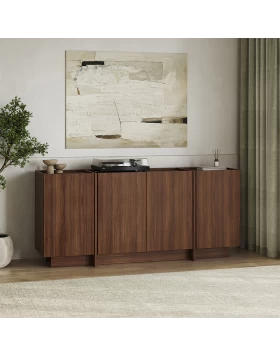 Dorma Megapap melamine console in walnut milano color 180x45x80.2cm.