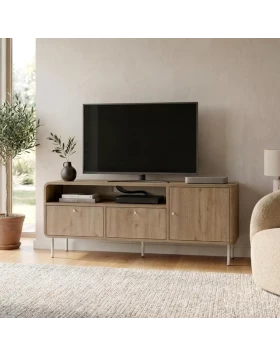 Έπιπλο τηλεόρασης Colia Megapap χρώμα sepet oak 140,3x34x55,7εκ.