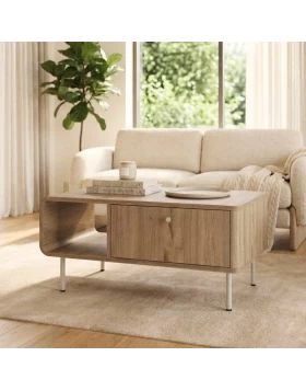 Τραπεζάκι σαλονιού Colia Megapap χρώμα sepet oak 90x60x40,4εκ.