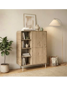 Colia Megapap melamine console in sepet oak 85x44x120,4cm.