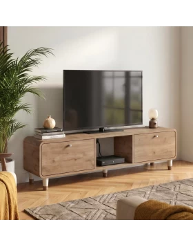 Έπιπλο τηλεόρασης Doro Megapap χρώμα sepet oak 150x34x41εκ.
