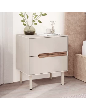 Arch Megapap melamine nightstand in sandstone color 45x35x52,5cm.