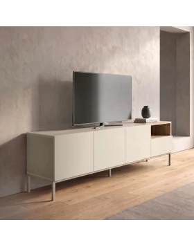 Έπιπλο τηλεόρασης Cailin Megapap χρώμα sandstone - sepet oak 180x41,8x55εκ.