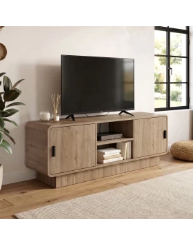 Έπιπλο τηλεόρασης Rovel Megapap χρώμα sepet oak 140,3x39x50εκ.